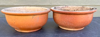 Large Orange Outdoor Ceramic Flower Pots