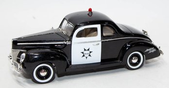 American Graffiti 1940 Ford Sedan Police Car 1/18 Scale With Box