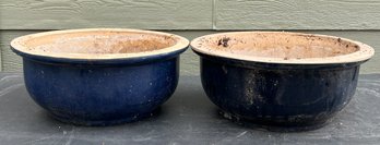 Blue (different Shades) Large Outdoor Ceramic Pots