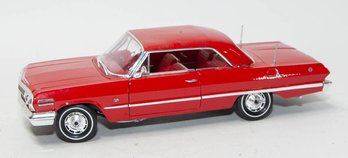 Welly Red 1963 Chevy Impala 1/18 Scale With Box