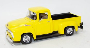 ERTL Yellow 1956 Ford F-150 Pickup Truck 1/18 Scale With Box