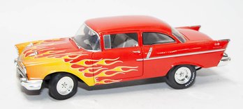 Die Cast Promotions Red Yellow Flame 1957 Chevy Belair 1/18 Scale