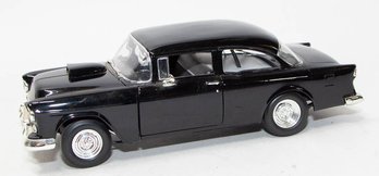 ERTL American Muscle Black 1955 Chevy Bel Air Hardtop 1/18 Scale