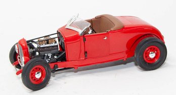 Die Cast Promotions Red With Brown Interior 1930s Ford Hot Rod 1/18 Scale