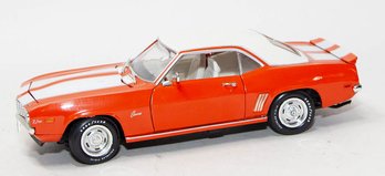 ERTL Orange And White Stripe Chevy Camaro 1/18 Scale