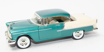 ERTL Green And Tan Hardtop 1955 Chevy Bel Air 1/18 Scale