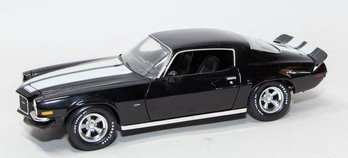 ERTL Black With White Stripes 1973 Chevy Camaro 1/18 Scale With Box