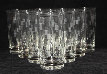 Libby Glass Gasoline Purchase Promotional Etched Windsor Pattern 12.5 Oz. Never Used (10)