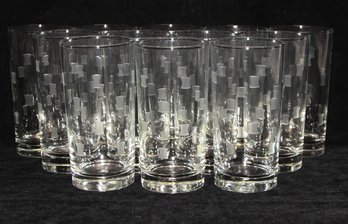 Libby Glass Gasoline Purchase Promotional Etched Windsor Pattern 12.5 Oz. Never Used (12)