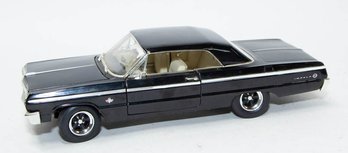 ERTL Black With White Interior Hardtop Chevy Impala 1/18 Scale