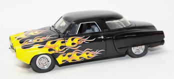 1950 Black With Yellow Flames Hardtop Studebaker Hot Rod 1/18 Scale