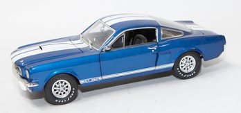 Shelby Collectibles Blue With White Stripes 1966 Ford Mustang G.T. 350 1/18 Scale