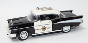 Road Legends Police Chief 1957 Chevy Bel Air 1/8 Scale With Box