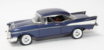 ERTL Dark Blue 1957 Chevy Bel Air Hardtop 1/18 Scale With Box