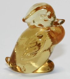 Heisey Clear Amber Duckling