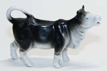 1940s Black And White Porcelain Cow Creamer