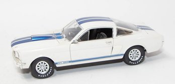 Shelby Collectibles White With Blue Stripes 1966 Ford Mustang GT 350 1/18 Scale With Box