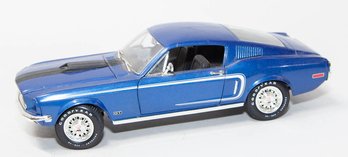 ERTL Acapulco Blue 1968 Ford Mustang GT Cobra 1/18 Scale