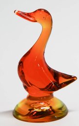 1960s Viking Glass Orange Duck #1