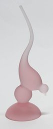 Viking Glass Frosted Pink Long Tail Bird