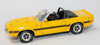 ERTL Yellow With Black Stripes 1970 Shelby GT-500 1/18 Scale