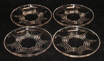 Art Deco Heisey Stanhope Luncheon Plates (4)