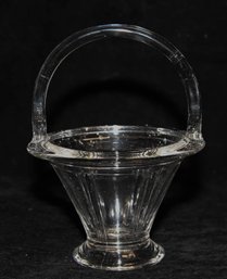 8' Heisey Clear Glass Basket