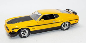 ERTL Yellow Mach 1 1971 Ford Mustang 1/18 Scale