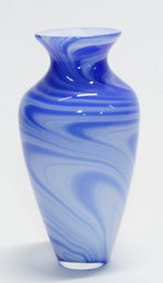 Vitrix Hot Glass Studio Blue Ocean Signed Vase