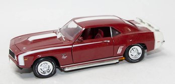 ERTL Maroon With White Stripe 1969 Chevy Camaro SS 1/18 Scale  With Box