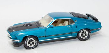 ERTL Teal Mach 1 1969 Ford Mustang 1/18 Scale