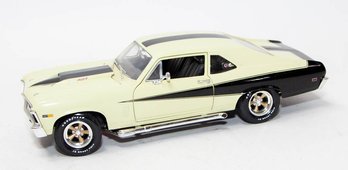 ERTL Pale Yellow And Black 1969/70 Chevy Nova SS 1/18 Scale