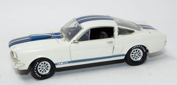 Shelby Collectibles 1966 White With Metallic Blue Stripes Shelby G.T. 350 1/18 Scale With Box