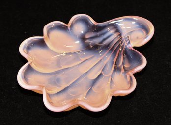 Duncan Miller Peach Opalescent Shell Dish