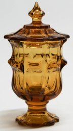 Fenton Valencia Amber Covered Candy Dish