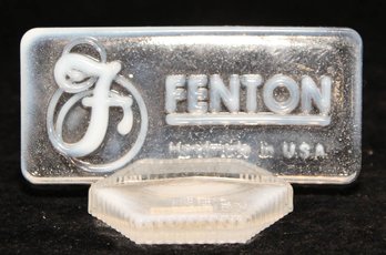 Fenton Opealescent Glass Display Sign