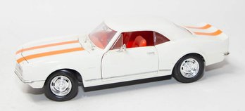 Road Legends White With Orange Stripes 1967 Chevy Camaro Z28