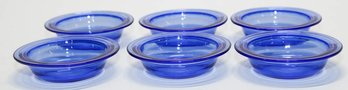 5' Hazel Atlas Moderntone Cobalt Blue Small Bowls (6)