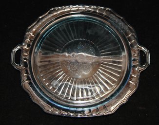 12' Hocking Glass Mayfair Blue Serving Plate