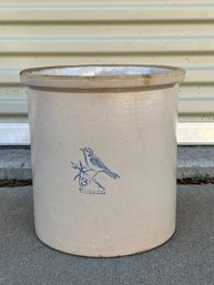 Early 1800s SE Ohio 3 Gallon Crock Bluebird