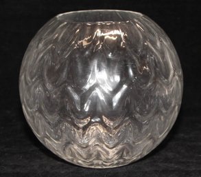 8' Fenton Crystal Sculptured Ice Ball Vase