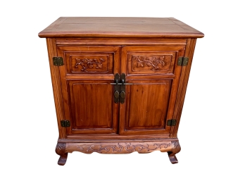 Rosewood Antique Chinese Carved Wedding Cabinet