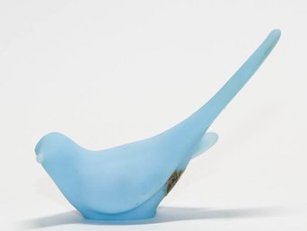 7' Fenton Blue Satin Happiness Bird