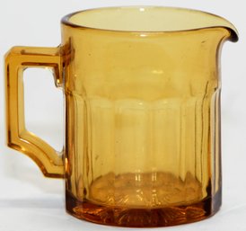 3' Vintage Amber Art Deco Creamer