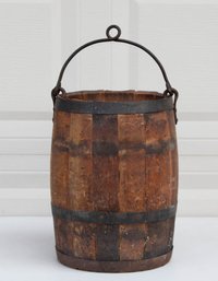 Antique Primitive Barrel Bucket