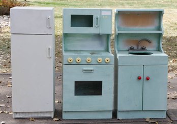 Childs Wooden Play Kitchen Appliances