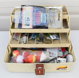 Plano Plastic Tackle Box Filled With Fishing Supplies