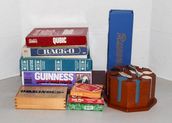 Lot Of Games Including Dominoes, Rack-O And Rummy