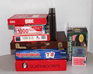 Lot Of Games Including Scattergories And A Card Shuffler