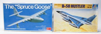 The Spruce Goose Hughs HK-1 And B-58 Hustler Model Kits *AS IS*